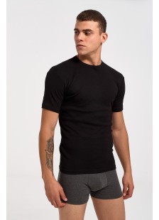 Men's MOUTAKIS SOFT Short Sleeve 1100 Black Men's MOUTAKIS SOFT Short Sleeve 1100 Black