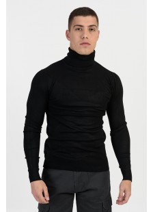 Sweater men's thin turtleneck NEW MENTALITY D700 BLACK Sweater men's thin turtleneck NEW MENTALITY D700 BLACK