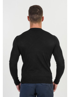 Men's slim sweater NEW MENTALITY D701-1 BLACK