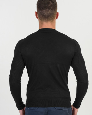 Men's slim sweater NEW MENTALITY D701-1 BLACK