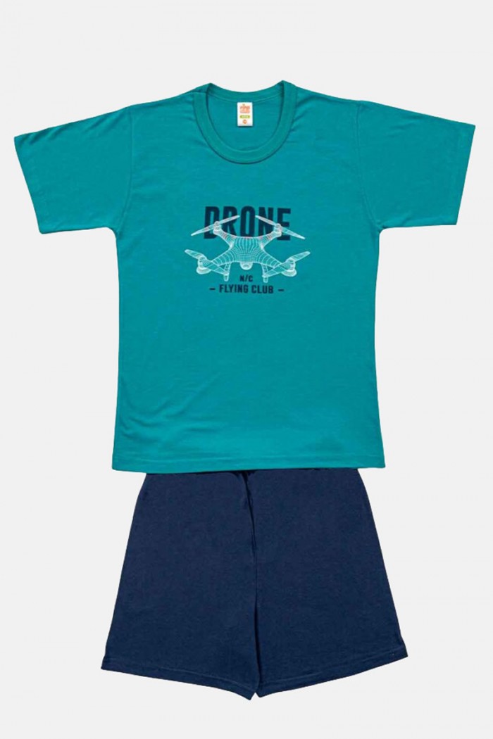 Schlafanzug für Teenager NINA CLUB 500 PETROL