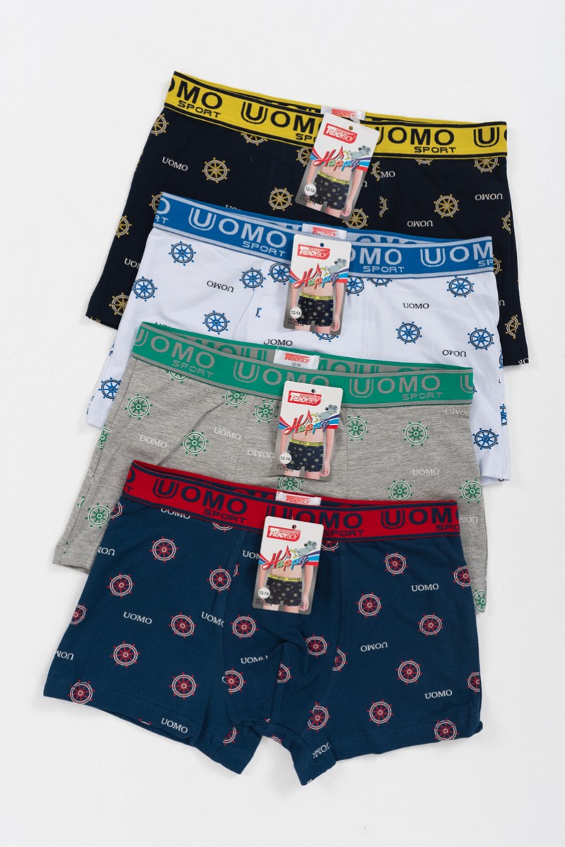 Teenager-Boxershorts UOMO Boy 4 Stück FY13014