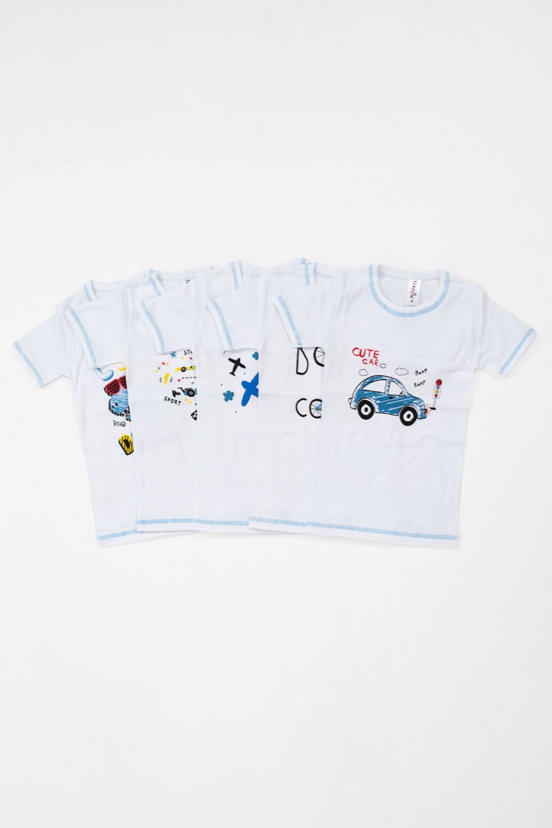 Kids T-shirts for boys Trendy 5 Pack Short Sleeves