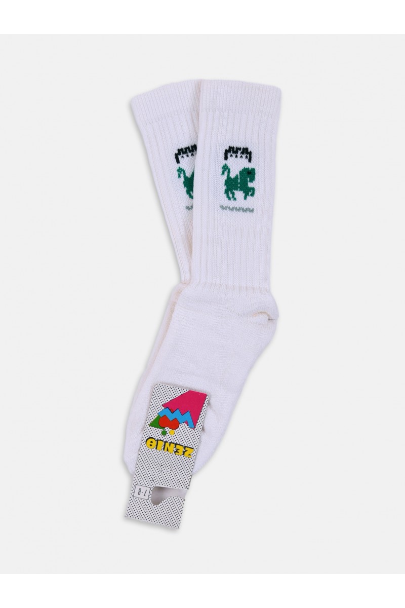 Children's Sports Socks for Boy ZENITH Green Horse