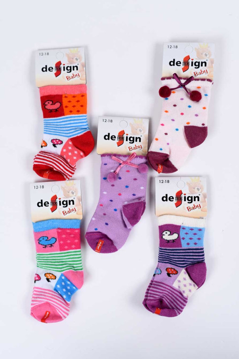 Sock for girl - Design baby (5 pieces)