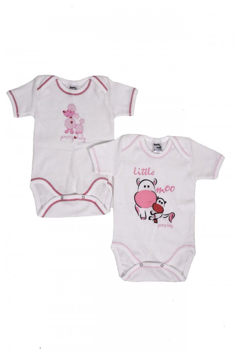Baby bodysuits PRETTY BABY random selection random selection (2 Pack)