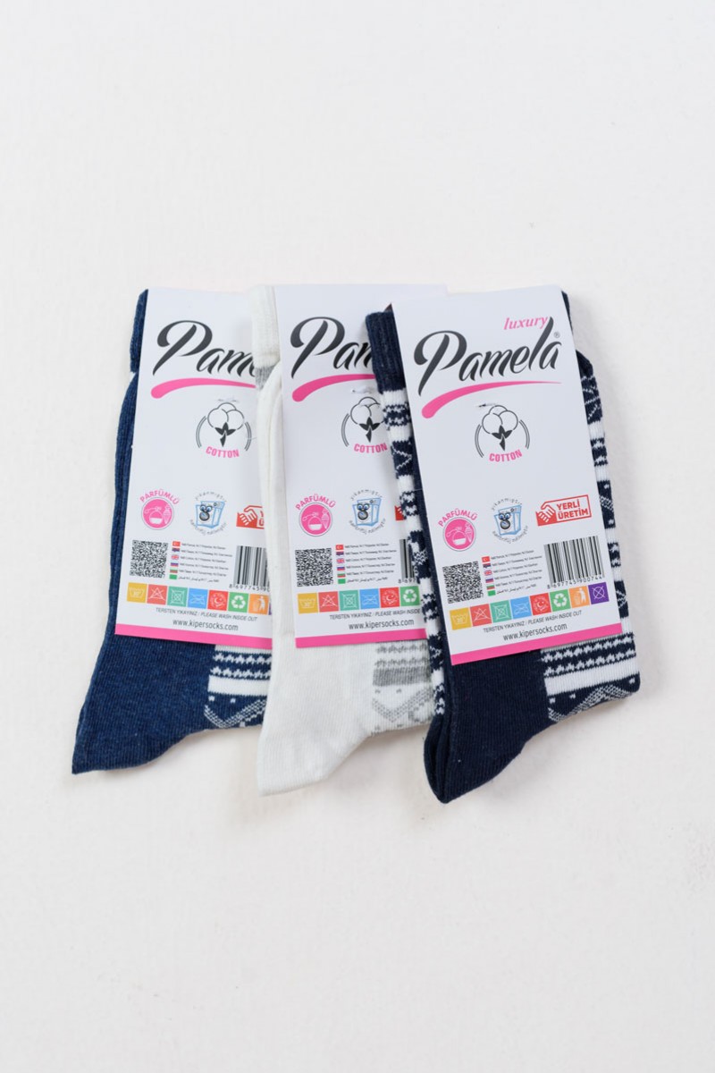 Women's Pamela socks with patterns 3 Pack 17-009-2