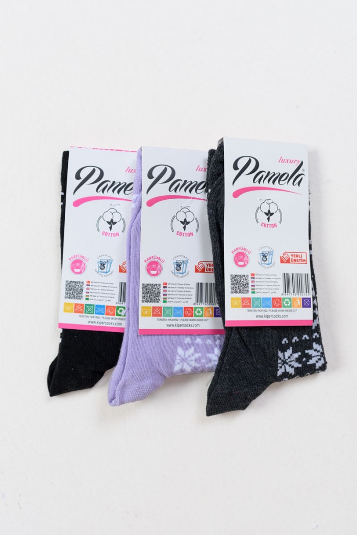 Women's Pamela socks with patterns 3 Pack 17-009-3