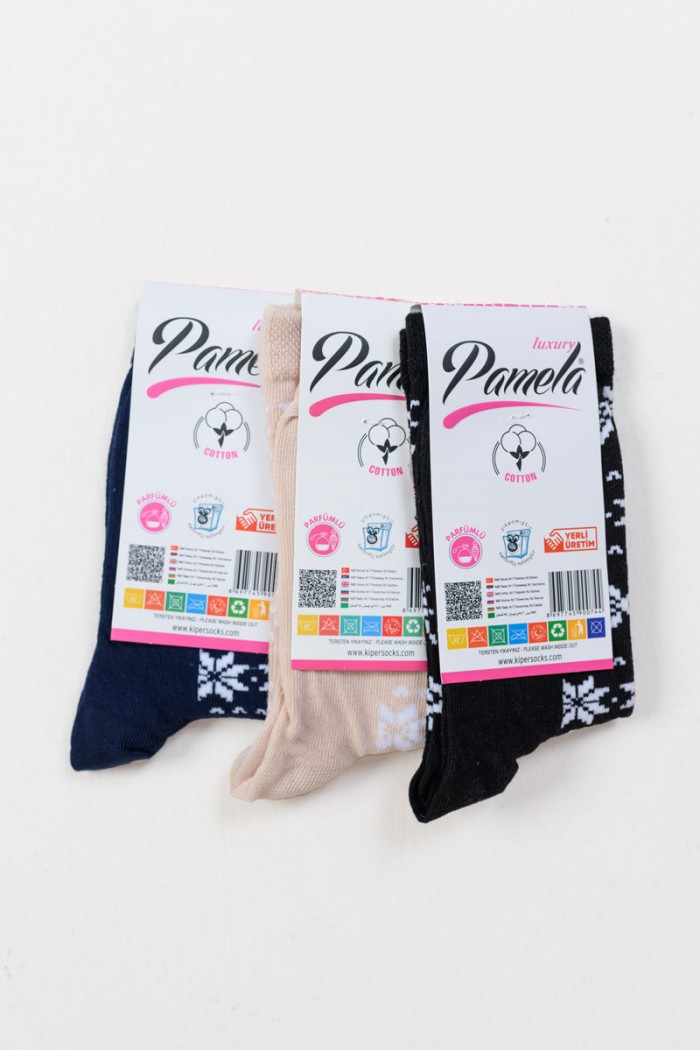 Women's Pamela socks with patterns 3 Pack 17-009-4