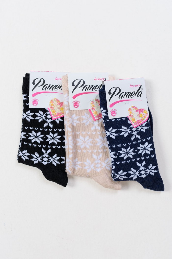Women's Pamela socks with patterns 3 Pack 17-009-4