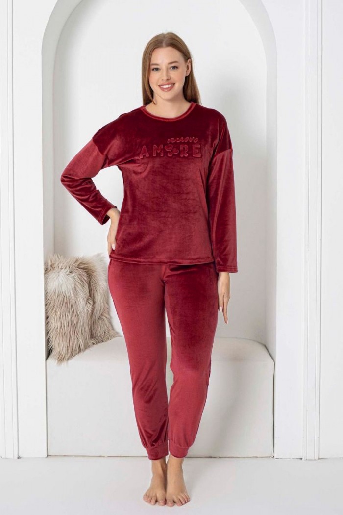 Velvet PIJAMANGEL velvet pyjamas 2098 Bordeaux