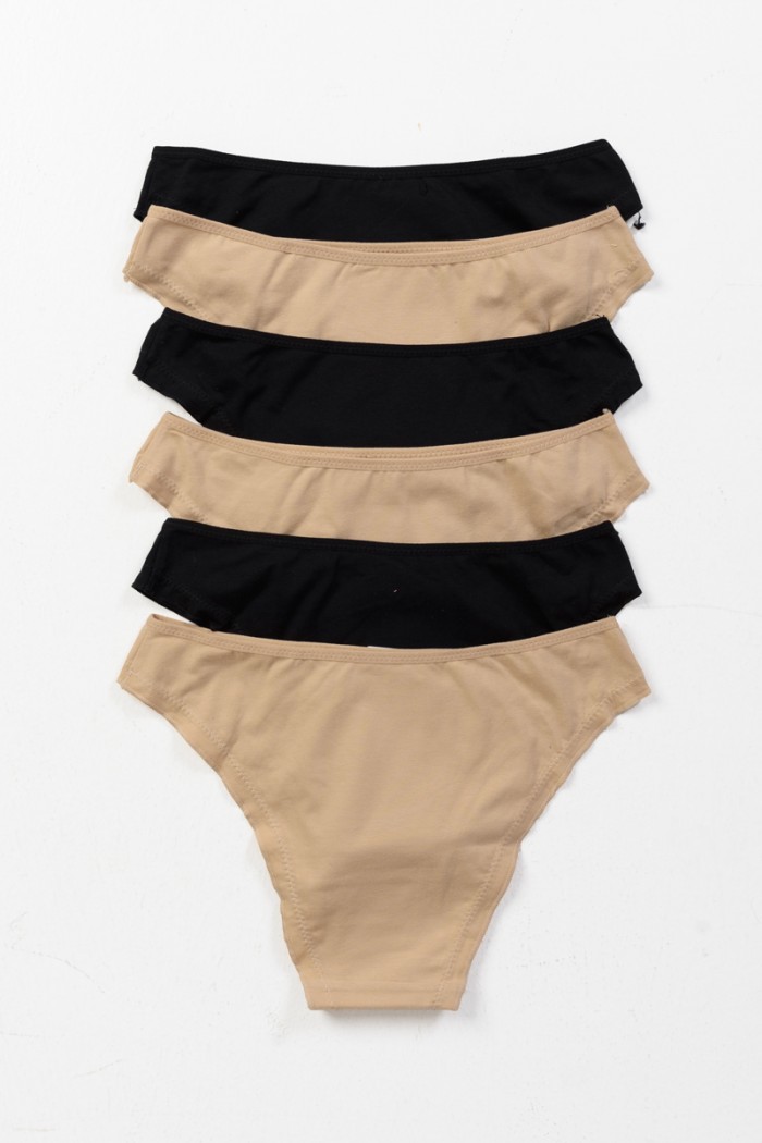 Women's Underwear POWER FLOWER 6 Pack Beige - Black 219