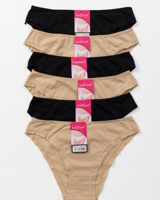 Damenunterwäsche POWER FLOWER 6er-Pack Beige - Schwarz 219