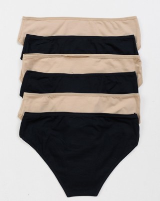 Damenunterwäsche POWER FLOWER 6er Pack 173 BEZ BLACK