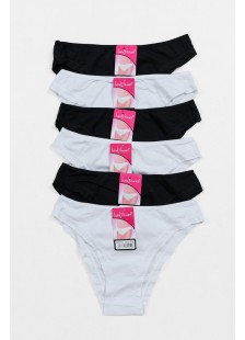 Women's underwear POWER FLOWER 6 Pack 219 BLACK WHITE