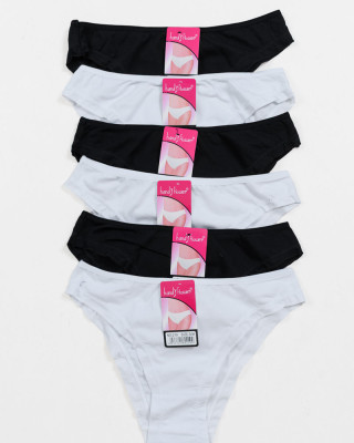 Damenunterwäsche POWER FLOWER 6er Pack 219 SCHWARZ WEISS