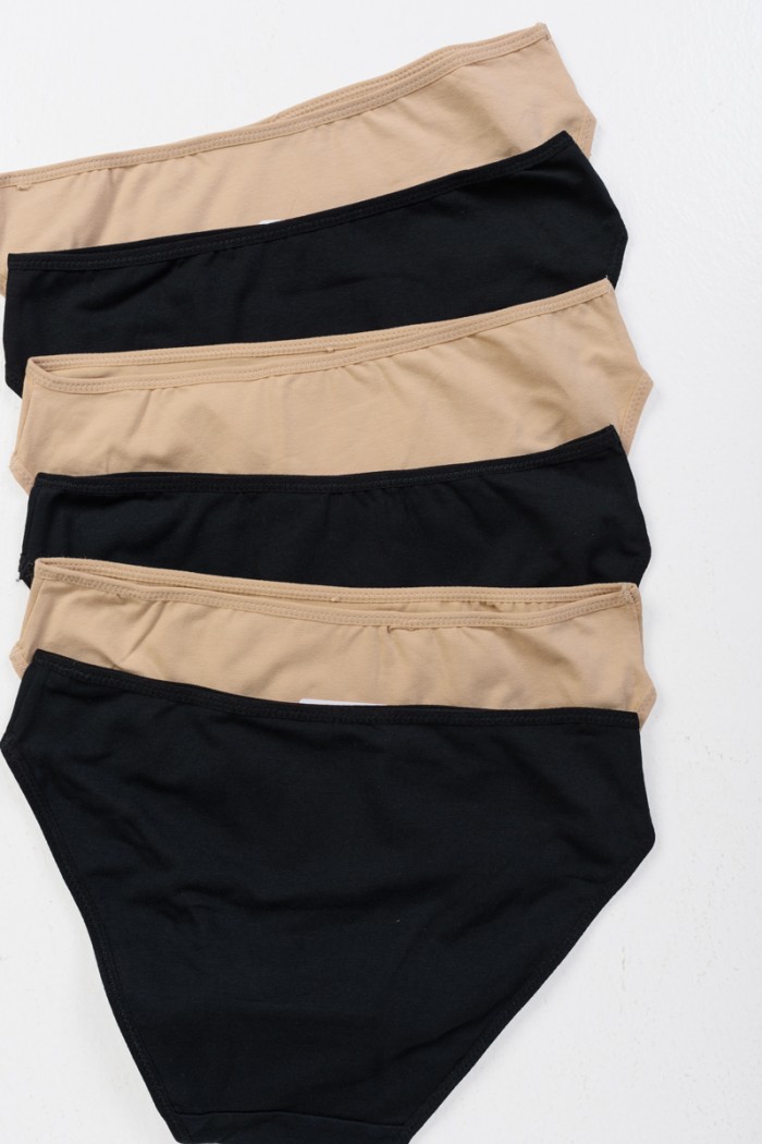 Women's underwear POWER FLOWER 6 Pack 226 BLACK BEZ