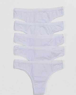 Angebot weiße Höschen Power Flower 5 Pack NO355