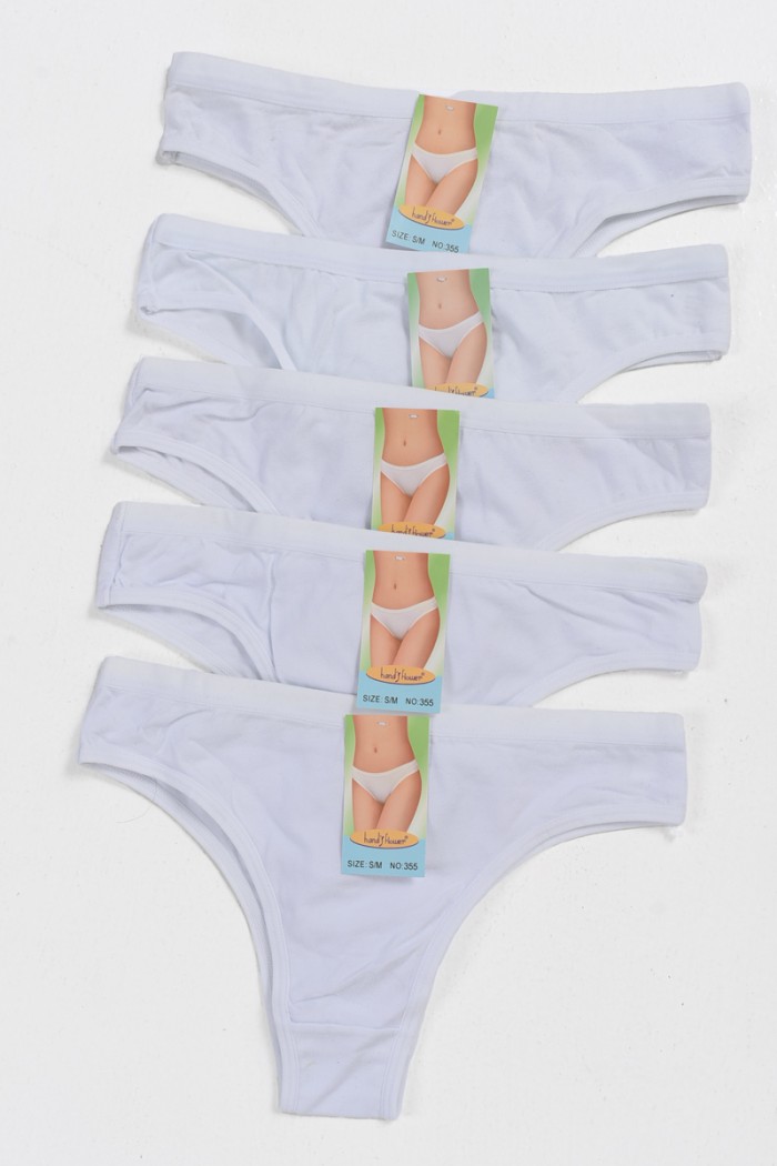 Offer white panties Power Flower 5 Pack NO355