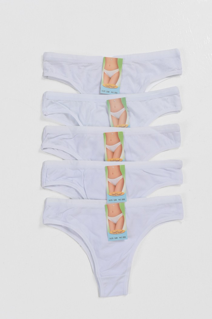 Offer white panties Power Flower 5 Pack NO355