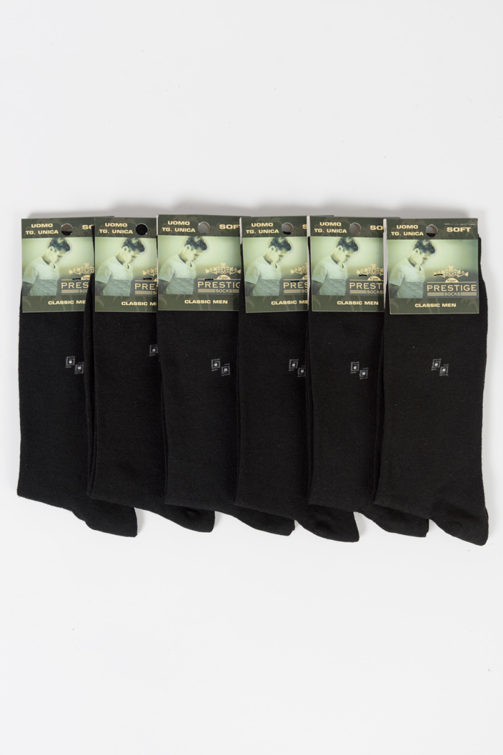 Herrensocken PRESTIGE Casual Schwarz 6er-Pack