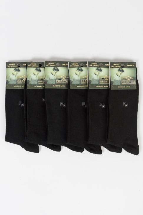 Herrensocken PRESTIGE Casual Schwarz 6er-Pack