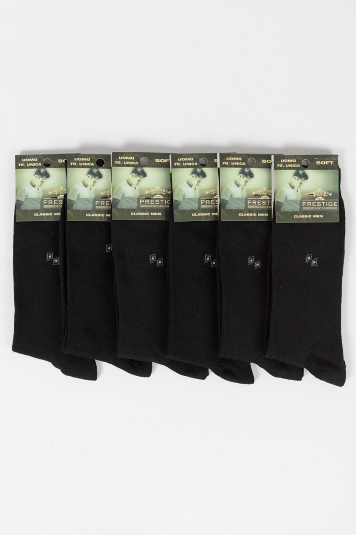 Men's Socks PRESTIGE Casual Black 6 Pack