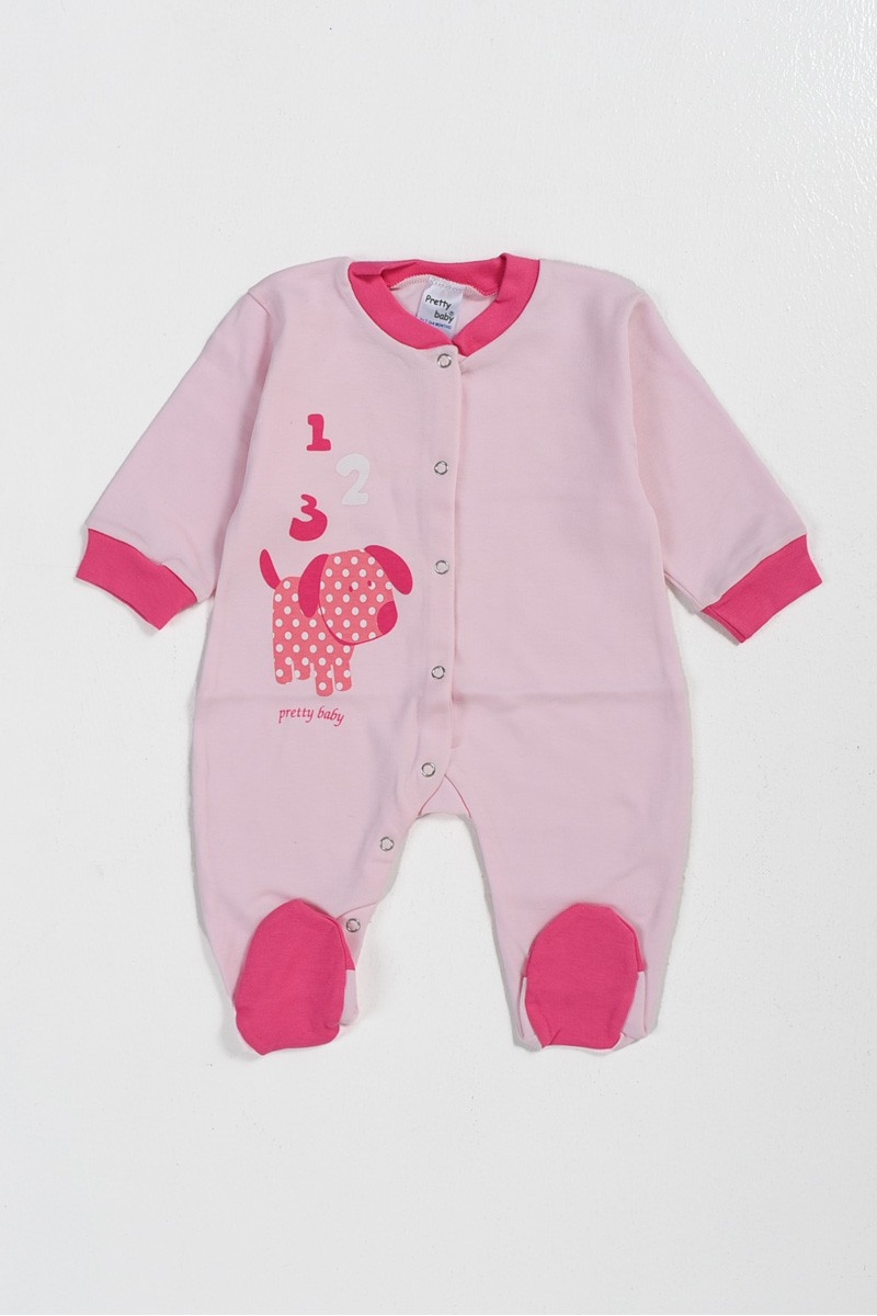 Baby-Overall für Mädchen aus Baumwolle PRETTY BABY Rosa 35861