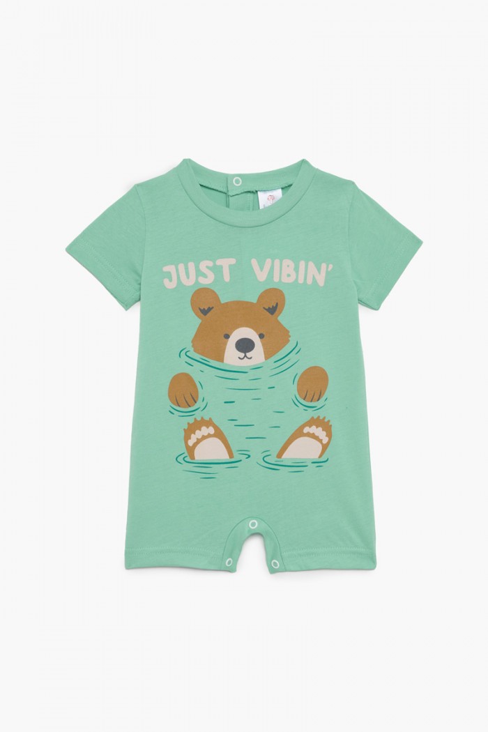 Short-sleeved baby overalls for boy PRETTY BABY 32937