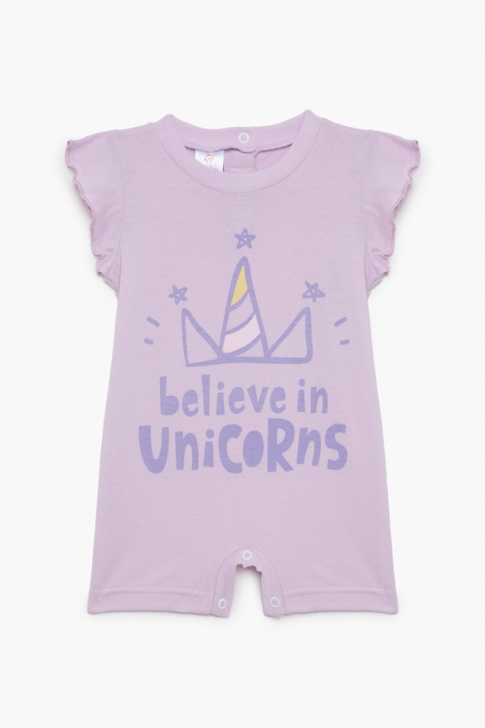 Short-sleeved baby romper for girl PRETTY BABY 32973 LILA