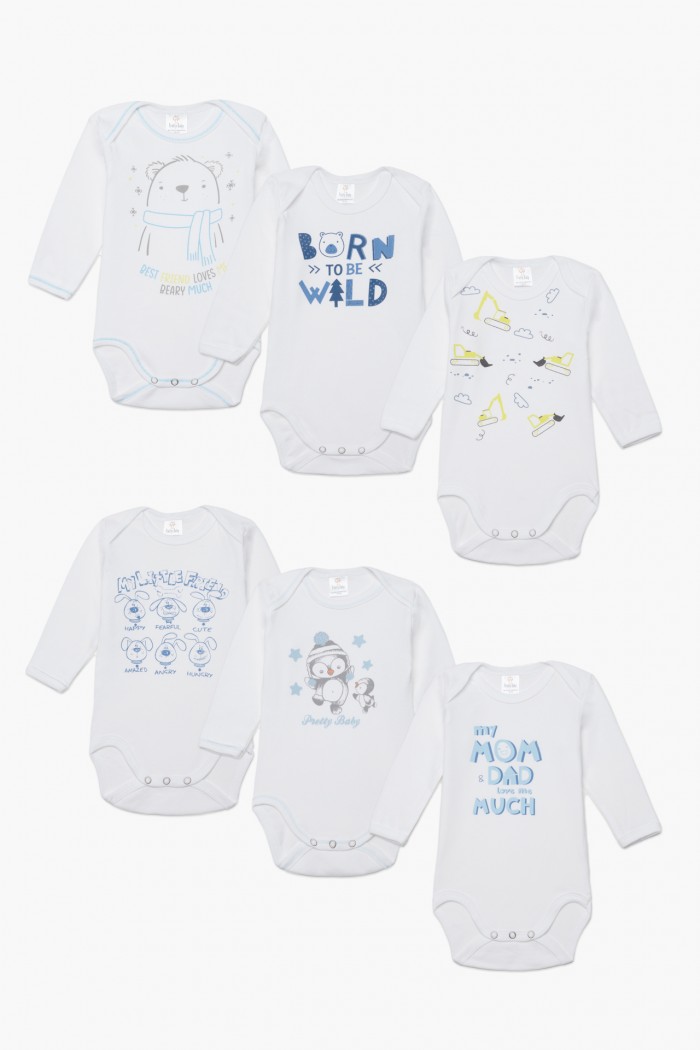 Long-sleeved baby boy's underwear PRETTY BABY 6 Pack 35144