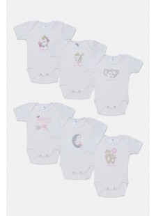 Baby T-shirts Pretty Baby Girl 6 Pack 35151 Baby T-shirts Pretty Baby Girl 6 Pack 35151