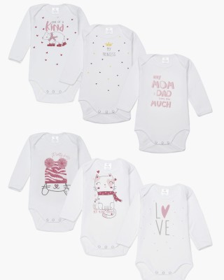 Baby leotards Long sleeves Pretty Baby Girl 6 Pack 35154