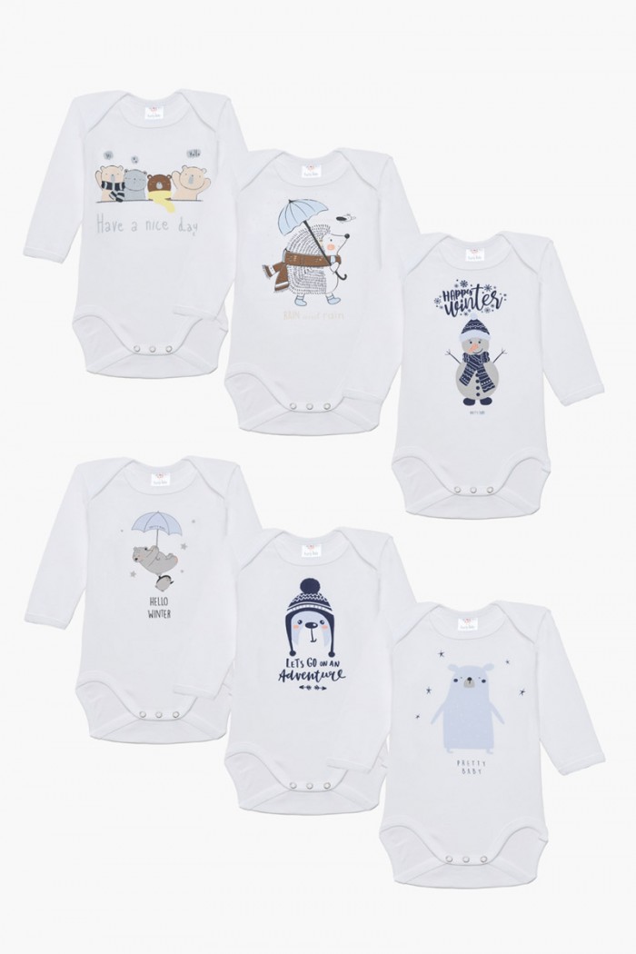 Long-sleeved baby boy's underwear PRETTY BABY 6 Pack 35157