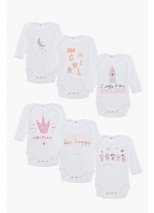 Baby-T-Shirts lange Ärmel Pretty Baby 6 Pack 35167