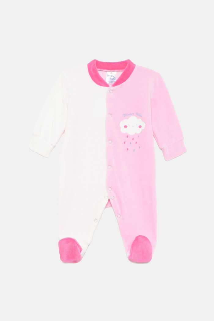 Pretty Baby velour baby romper for girl 35562
