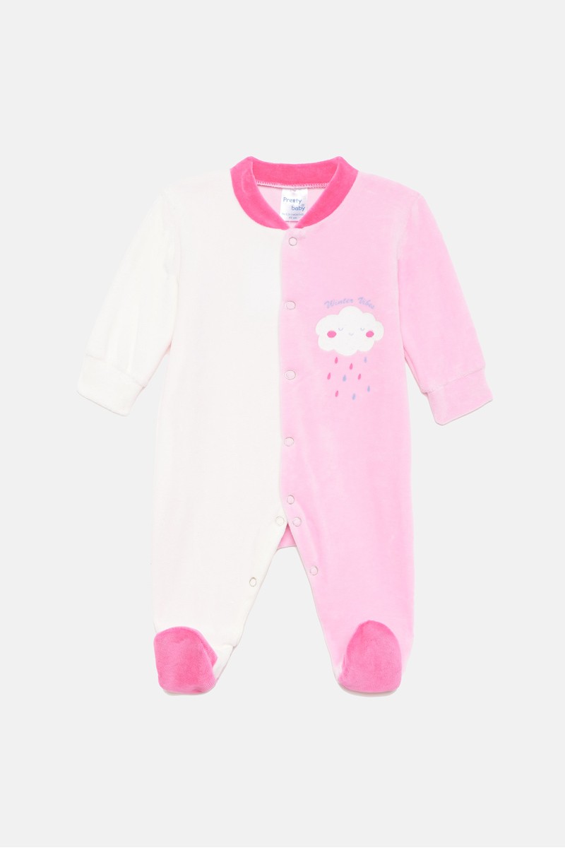 Pretty Baby velour baby romper for girl 35562