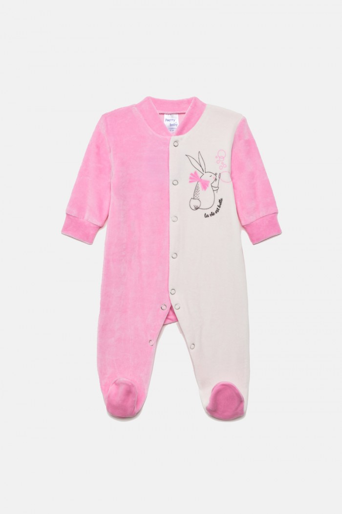 Pretty Baby velour baby romper for girl 35797