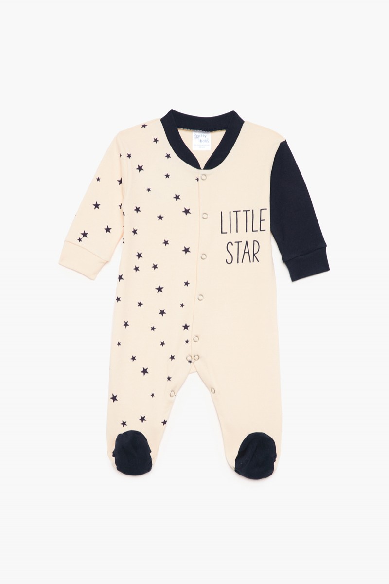 Baby overalls for boy Interlock PRETTY BABY 35834 EKROU