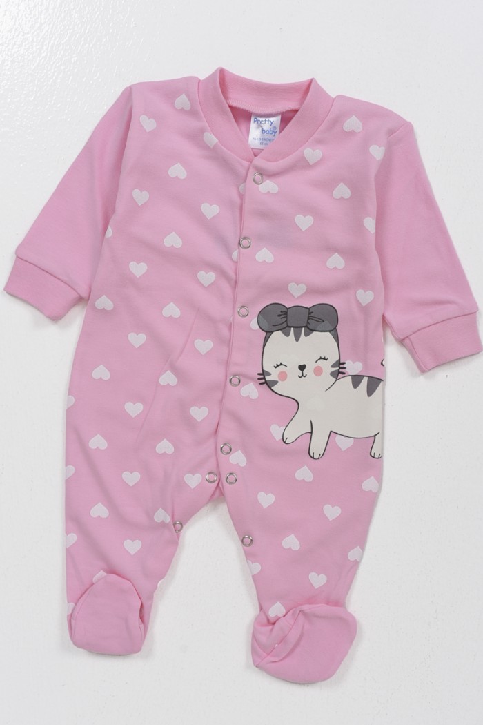 Baby jumpsuit interlock girl PRETTY BABY 35868