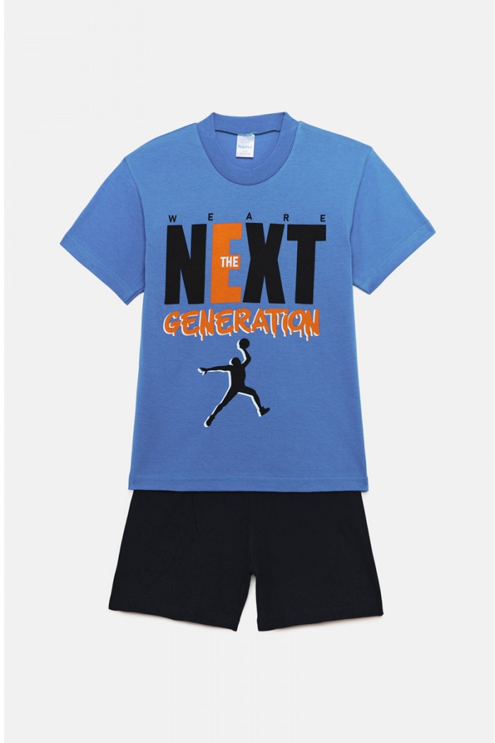 Kinderschlafanzug für Jungen Pretty Baby 63052 Blau Roa