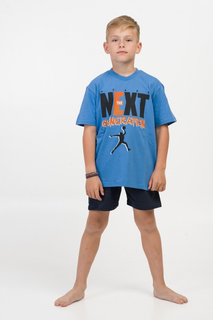 Kinderschlafanzug für Jungen Pretty Baby 63052 Blau Roa