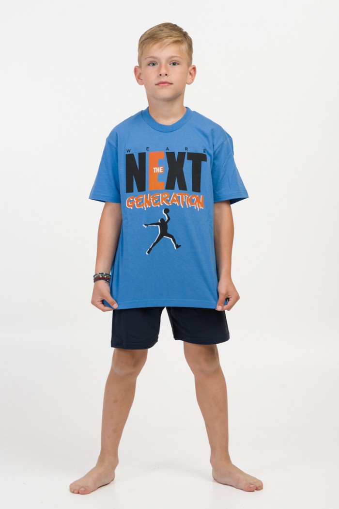 Kinderschlafanzug für Jungen Pretty Baby 63052 Blau Roa