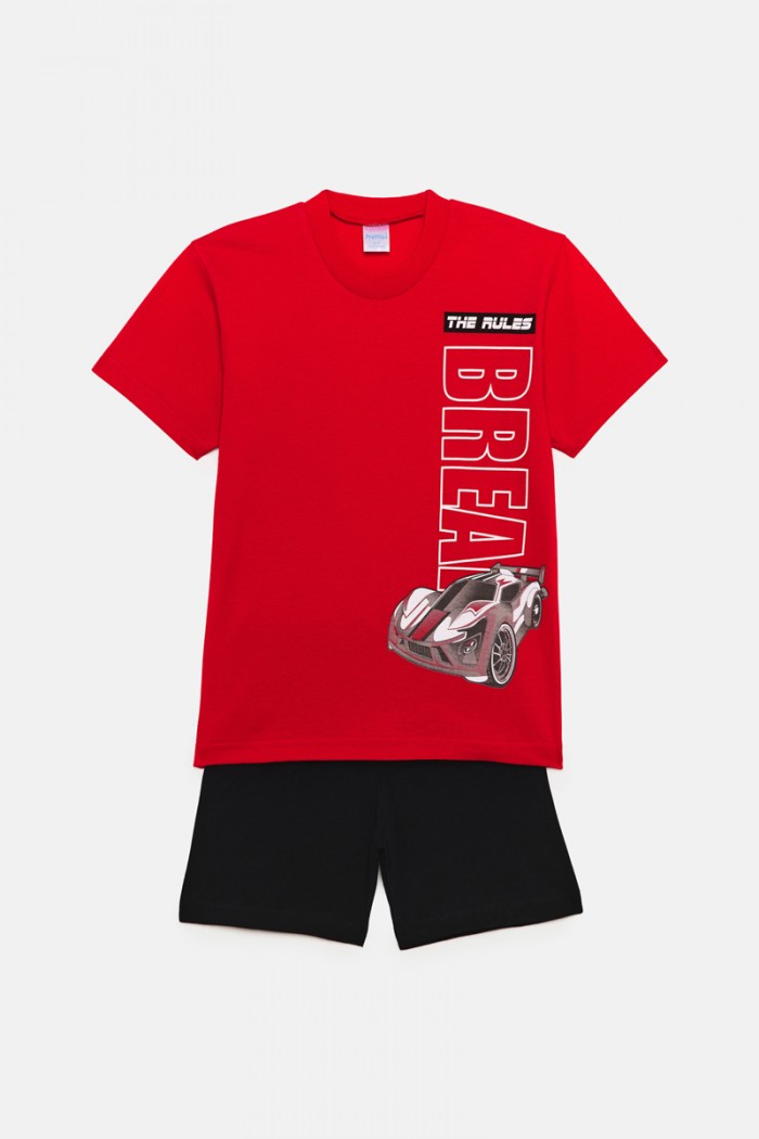 Children's pyjamas for boys Pretty Baby 63053 Red