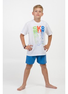 Kinderschlafanzug für Jungen Pretty Baby 63055 Weiß Kinderschlafanzug für Jungen Pretty Baby 63055 Weiß