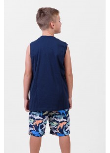Kinderschlafanzug für Jungen Pretty Baby 63065 BLUE DROPS Kinderschlafanzug für Jungen Pretty Baby 63065 BLUE DROPS
