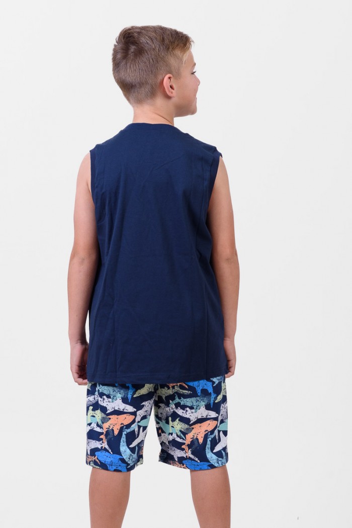 Children's pyjamas for boy Pretty Baby 63065 BLUE DROPS