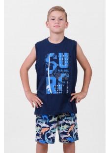 Kinderschlafanzug für Jungen Pretty Baby 63065 BLUE DROPS Kinderschlafanzug für Jungen Pretty Baby 63065 BLUE DROPS