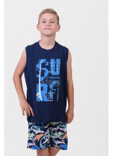Kinderschlafanzug für Jungen Pretty Baby 63065 BLUE DROPS Kinderschlafanzug für Jungen Pretty Baby 63065 BLUE DROPS