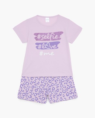 Kinderschlafanzug Mädchen Pretty Baby 63165 LILA